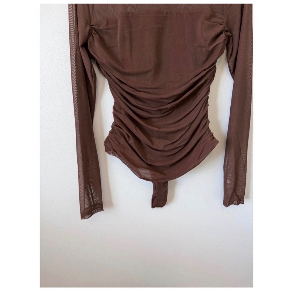 Avidlove Long Sleeve Mesh Turtleneck Bodysuit – Brown – Size XL – NWT - Picture 3 of 4